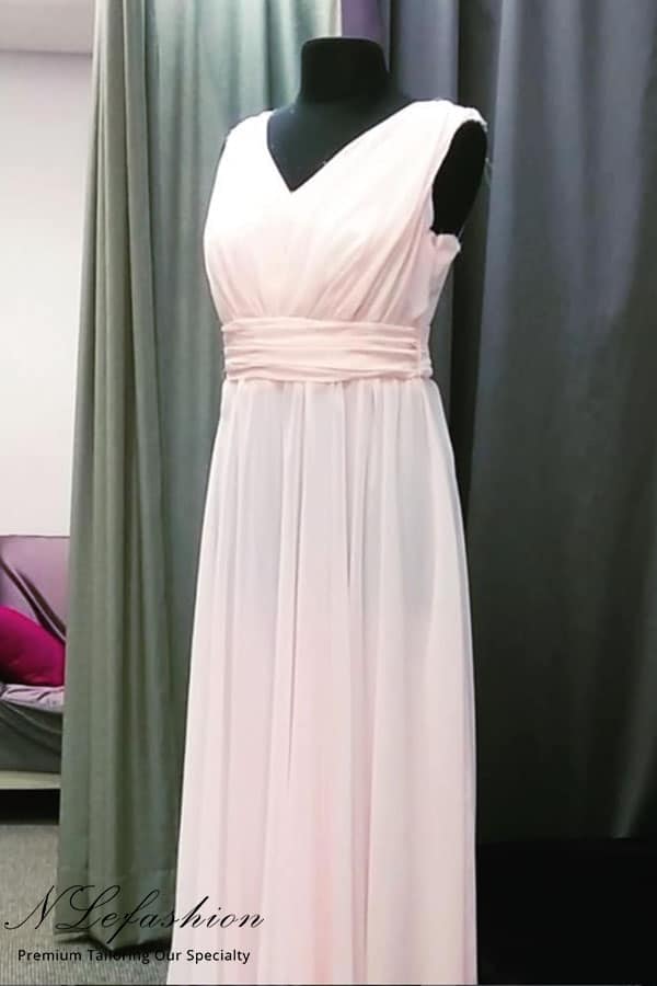 Custom Pink Bridesmaid Dress