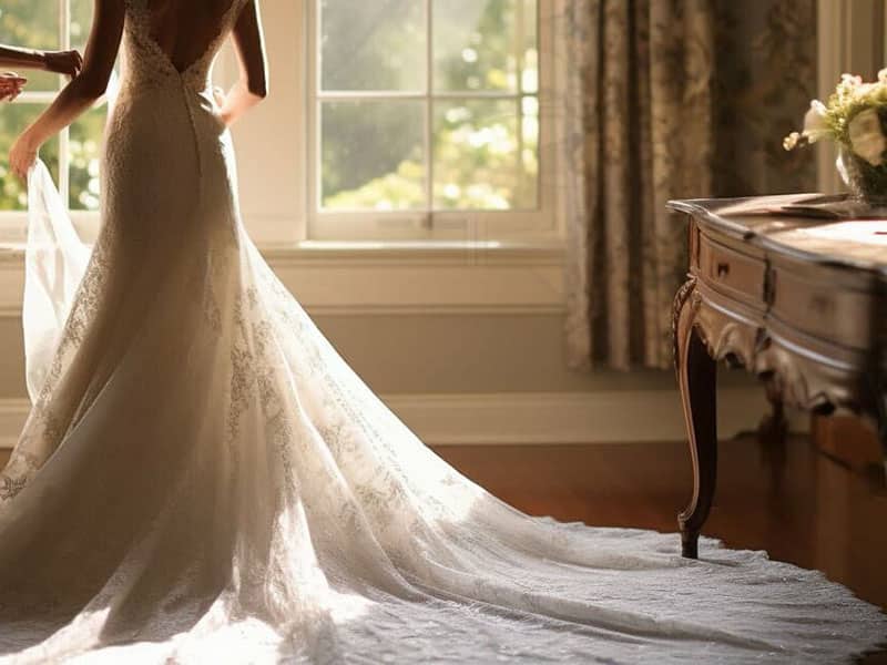 Can the keyhole neckline of a wedding dress be altered?