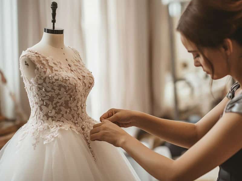 Can the short sleeves of a wedding dress be altered?