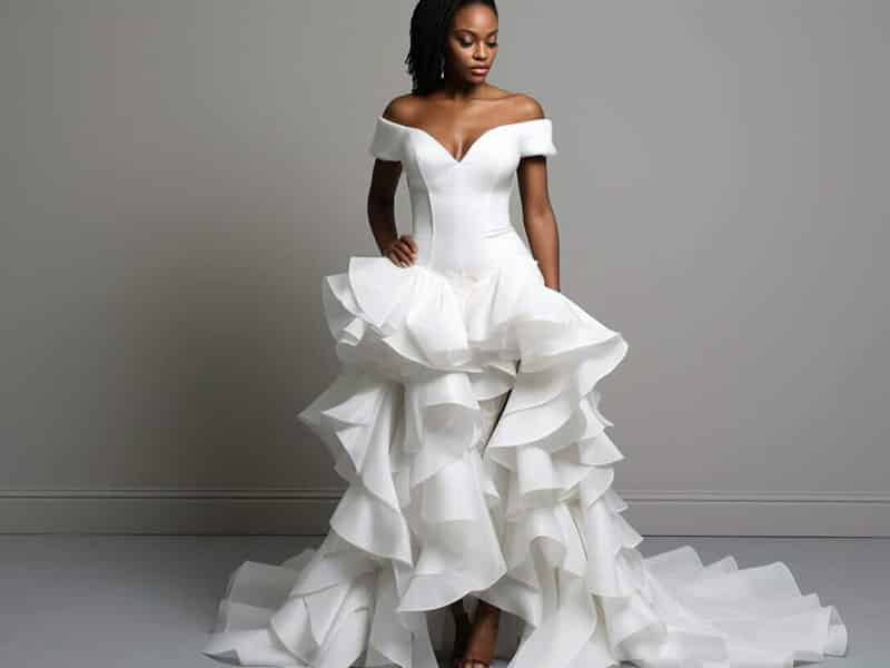 What is a peplum wedding dress?