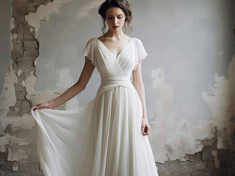 Can the Queen Anne neckline of a wedding dress be altered?
