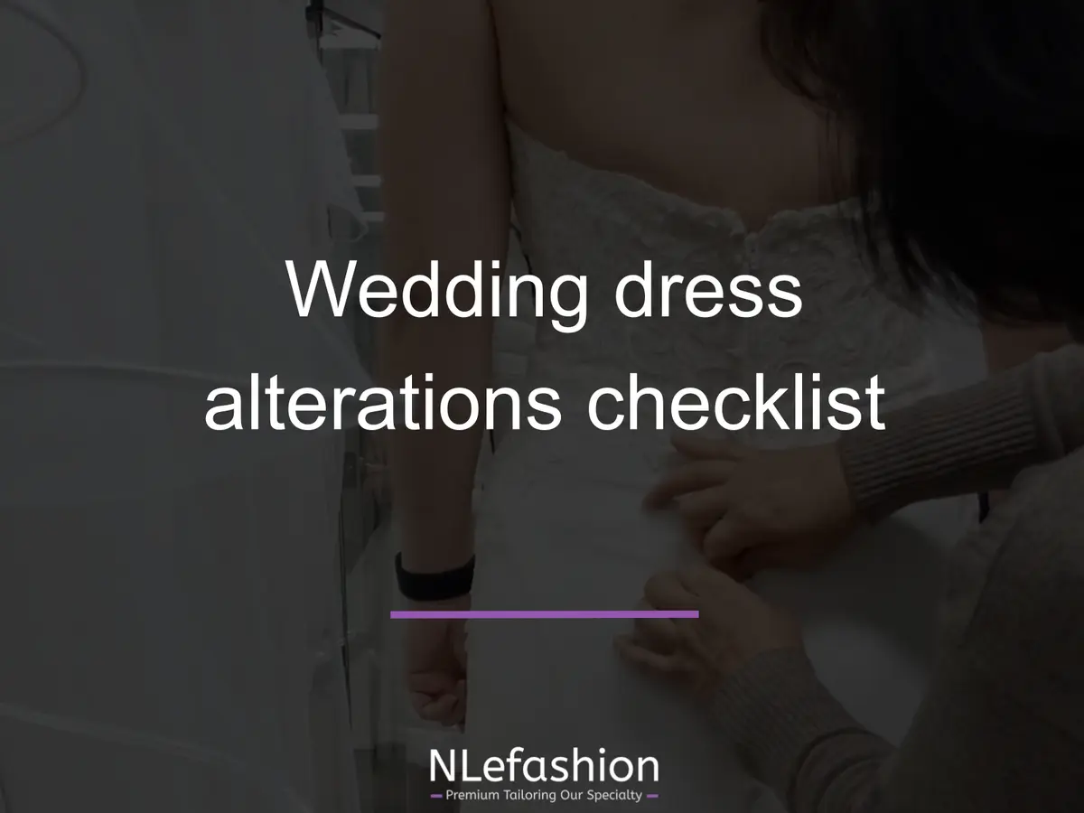 Wedding dress alterations checklist